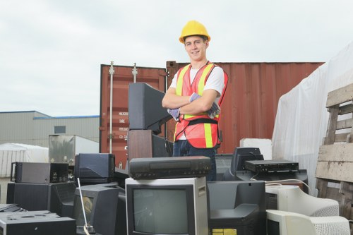 Professional team handling builders waste clearance